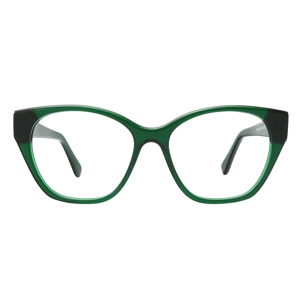 Surrey - Square Transparent-Green Glasses for Women
