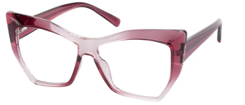 Lora : Cat-eye Pink Transparent Glasses for Women