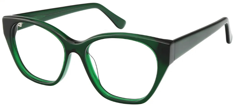 EFE Oval Transparent Green Glasses E08185