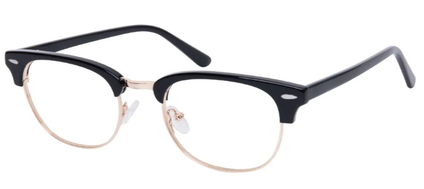 Browline Black-Gold Glasses E08696B