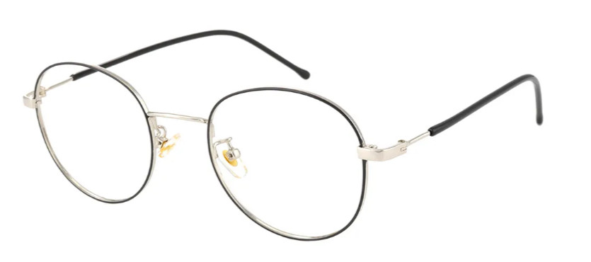 Oval Black-Silver Reading Glasses E0084C2
