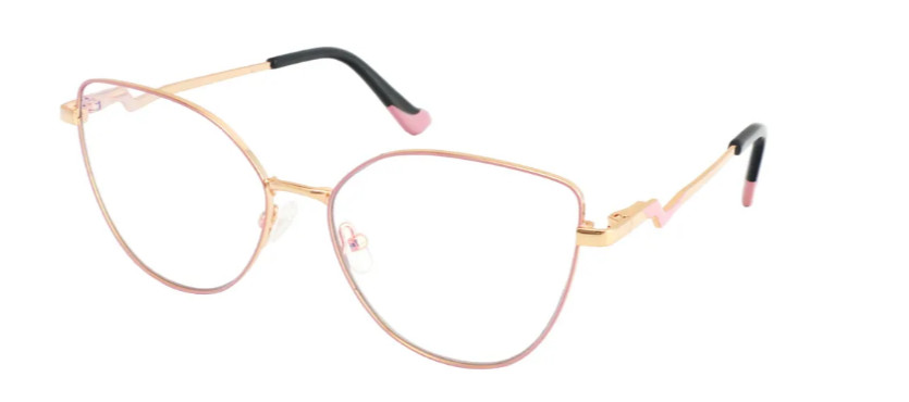 Cat-eye Pink-Gold Glasses E08111A