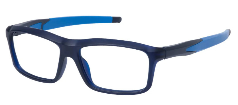 Rectangle Blue Glasses E08650D