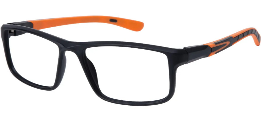 Rectangle Black-Orange Sports Glasses E08647C