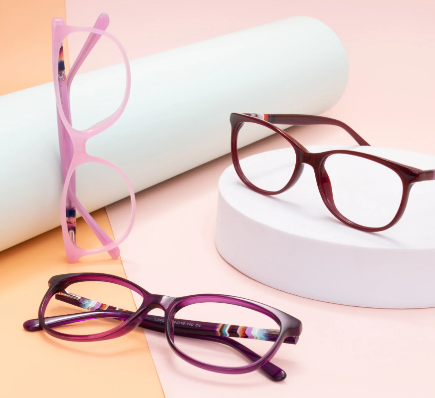 Oval Pink Glasses for Women
