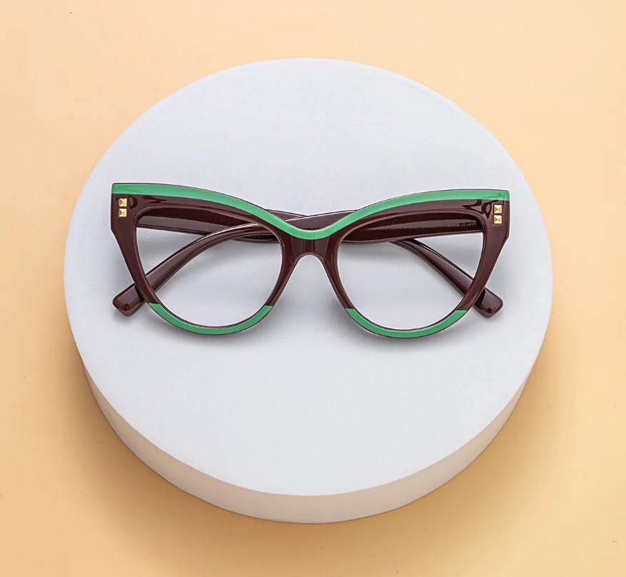Cat-eye Tortoiseshell-Cream Glasses for Women