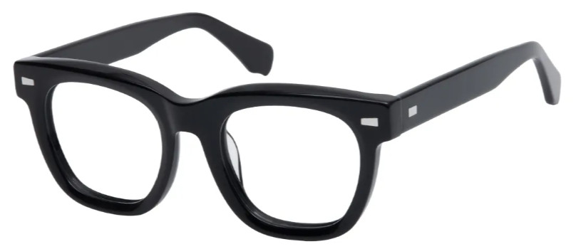 Square Black Glasses E08496A