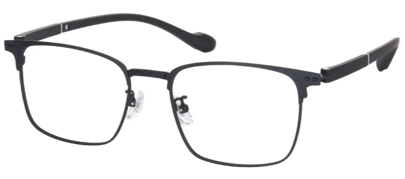 Square Black Glasses E08618A