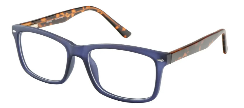 Rectangle Blue-Tortoiseshell Glasses E07904B