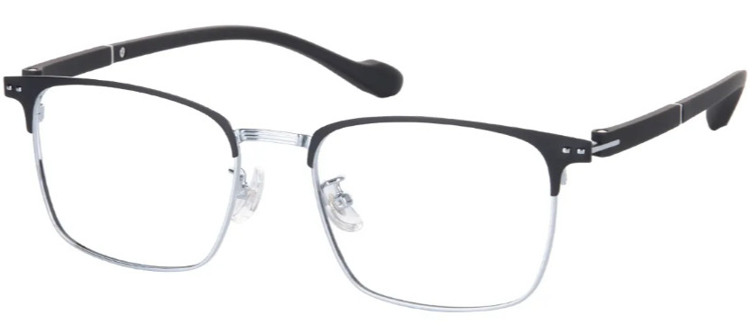 Rectangle Silver Glasses E08618B