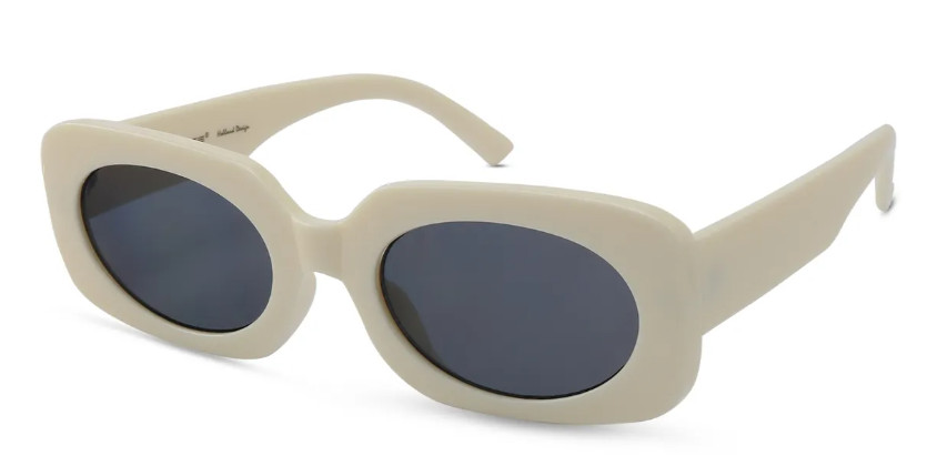 Rectangle White Sunglasses E08228F