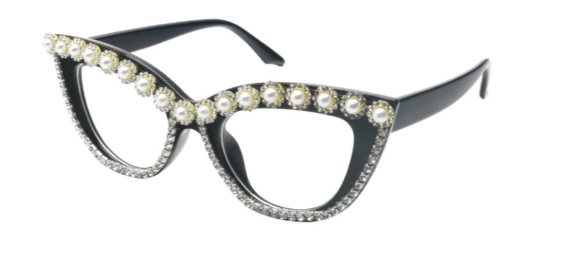 Cat-eye Gold-Silver Reading Glasses E08156A
