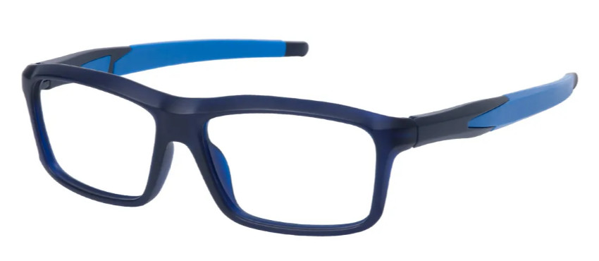 Rectangle Blue Sports Glasses E08650D