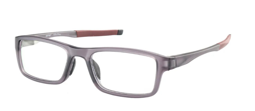 Rectangle Gray-Red Sports Glasses E05699B