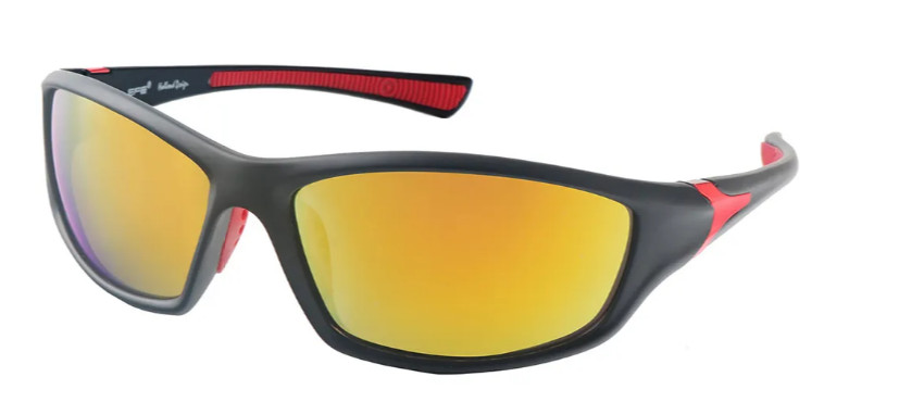 Rectangle Black-Red Sunglasses E0430C3