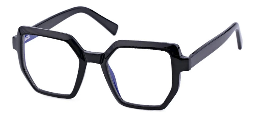 Geometric Black Glasses E08299A