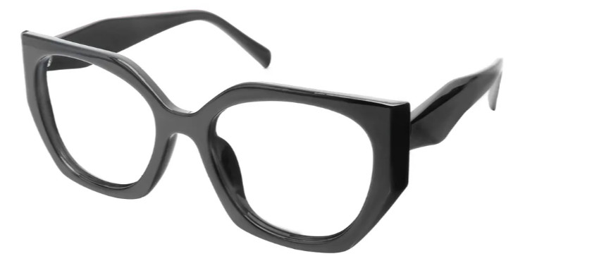 Geometric Black Glasses E08144A