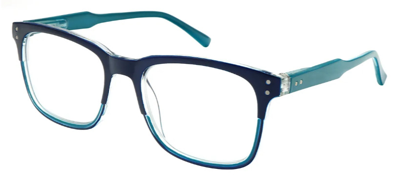 Square Blue Reading Glasses E08256E