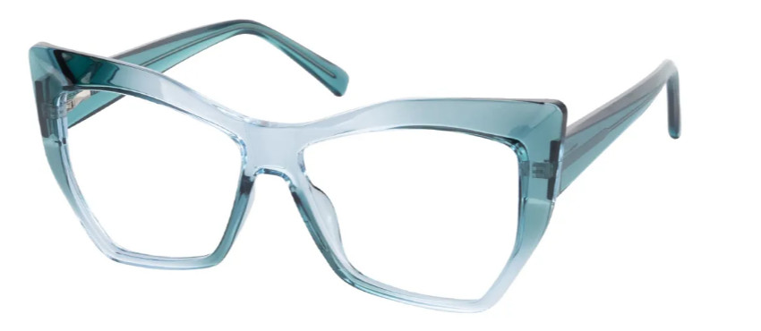 Cat-eye Green Transparent Glasses E08392D