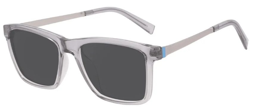 Square Transparent-Gray Sunglasses E08104D