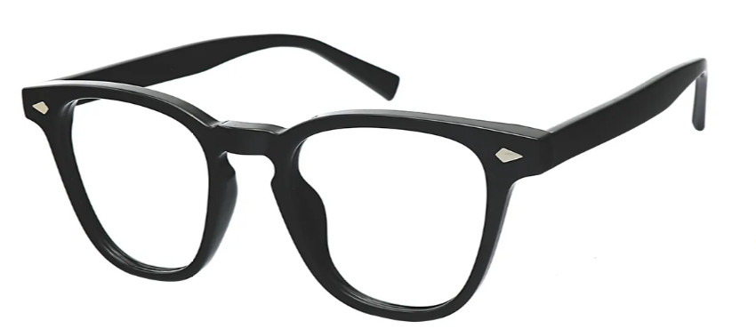 Square Black Glasses E08205A
