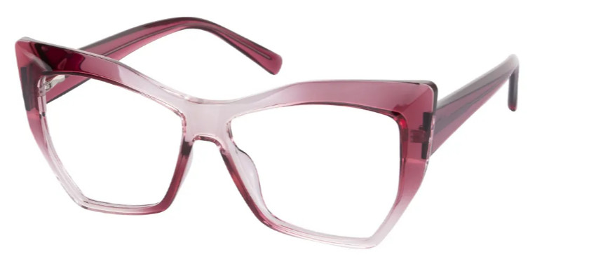 Cat-eye Pink Transparent Glasses E08392C