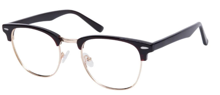 Browline Black-Gold Glasses E08695A