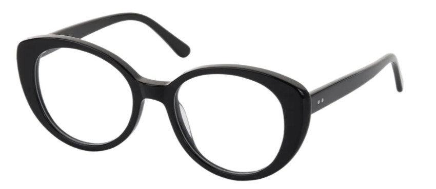 Oval Black Glasses E08382A
