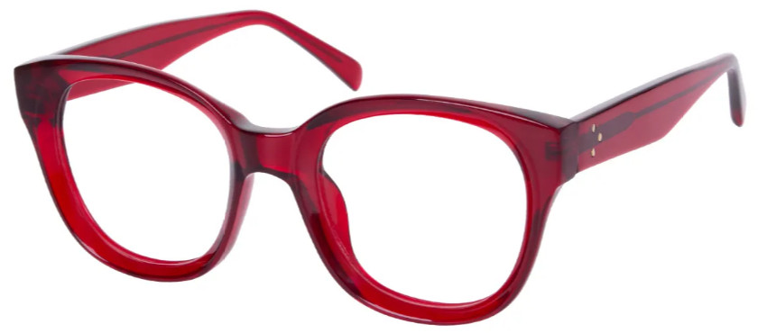 Square Red Glasses E08605C