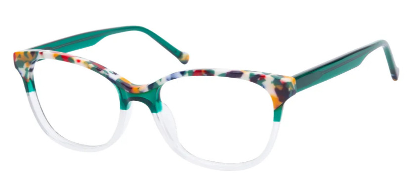 Oval Green Glasses E08503B