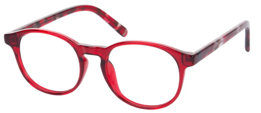 Round Red Glasses E08591B