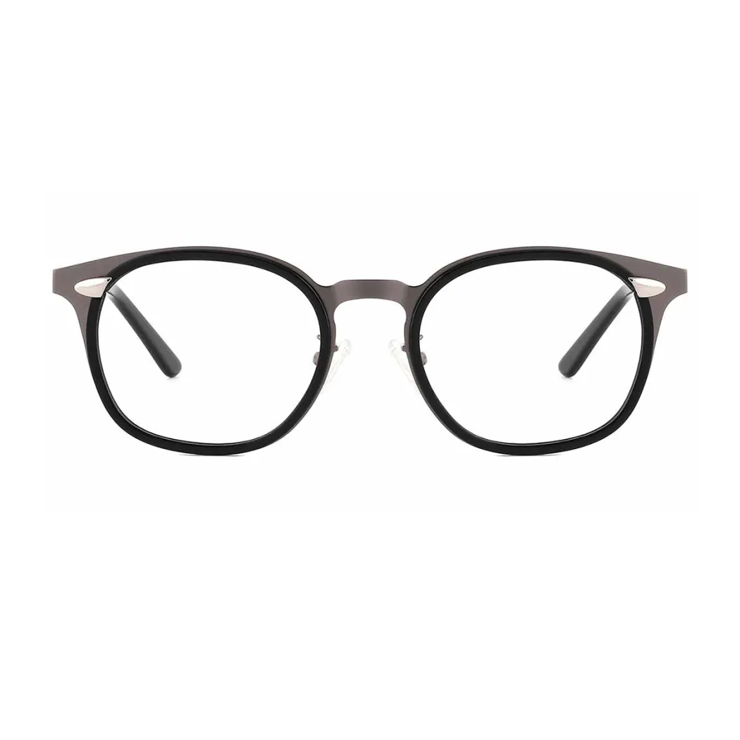 Oval Bright Gray Eyeglasses