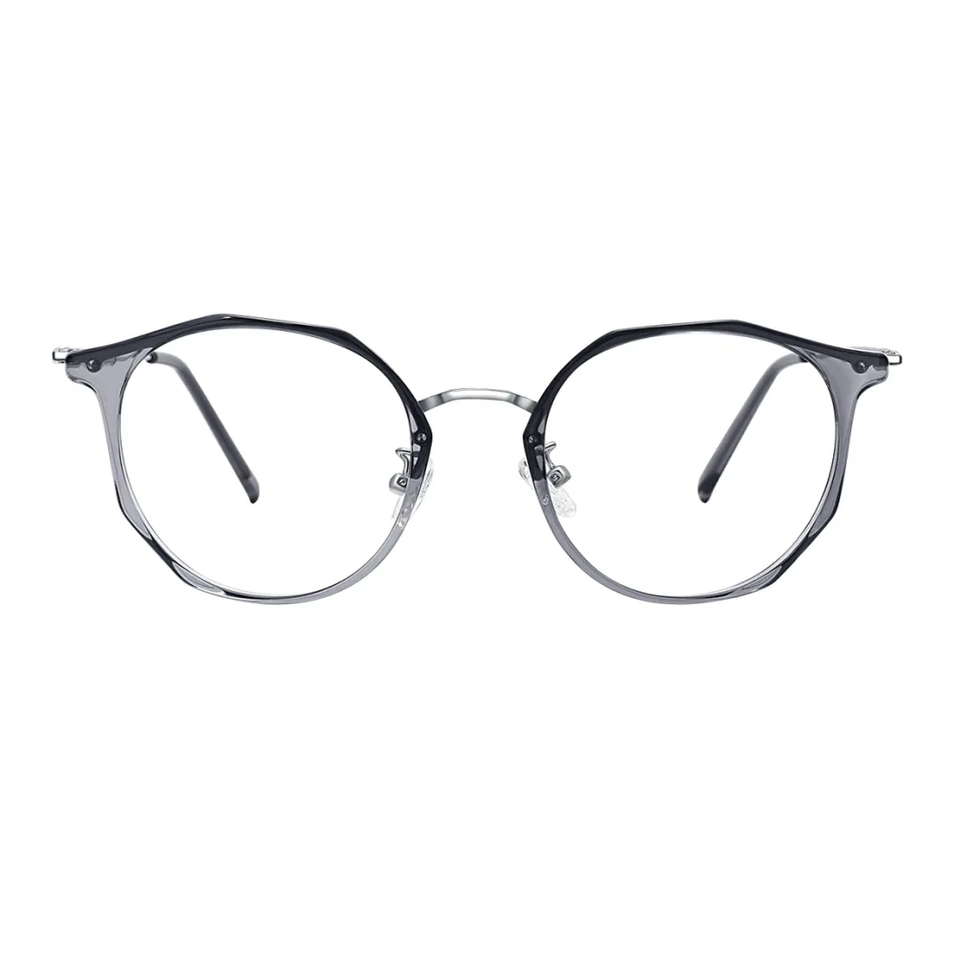 Round Grey Eyeglasses