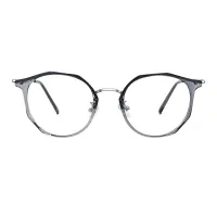 Round Grey Eyeglasses