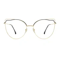Geometric Gold Eyeglasses