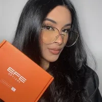 Geometric Gold Eyeglasses