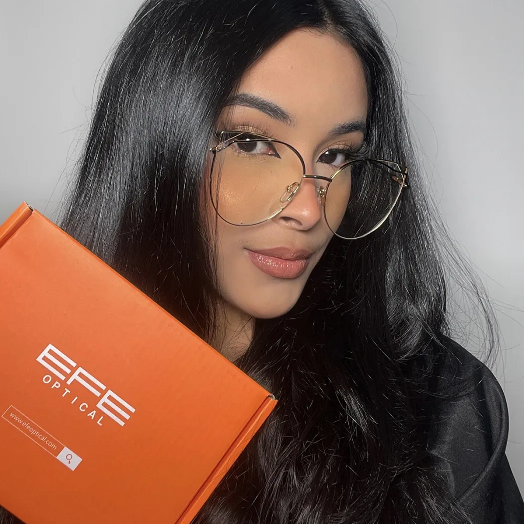 Geometric Gold Eyeglasses