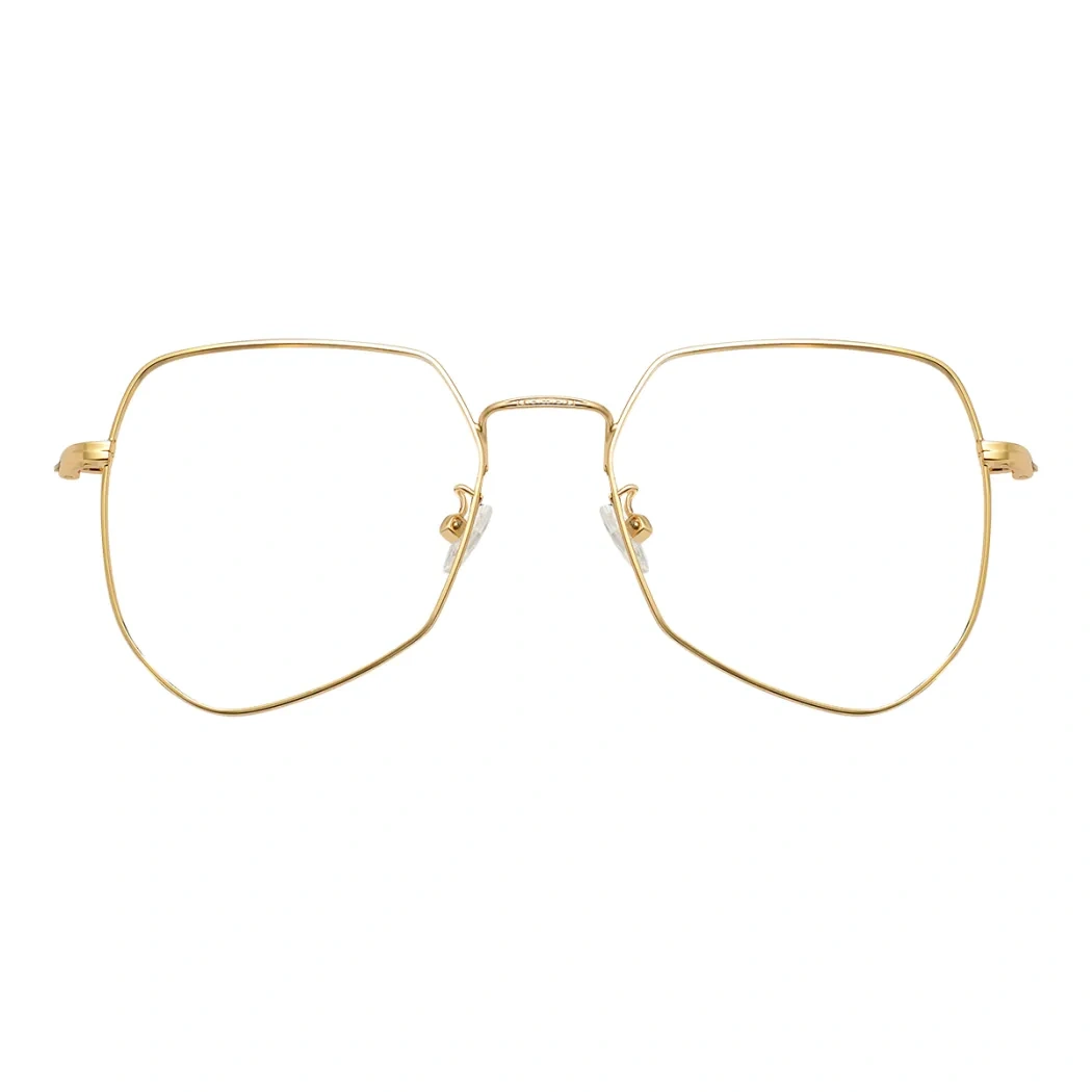 Geometric Gold Eyeglasses