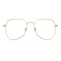 Geometric Gold Eyeglasses