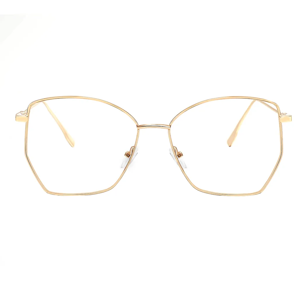 Geometric Gold Eyeglasses