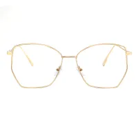 Geometric Gold Eyeglasses