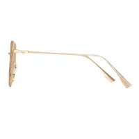 Geometric Gold Eyeglasses