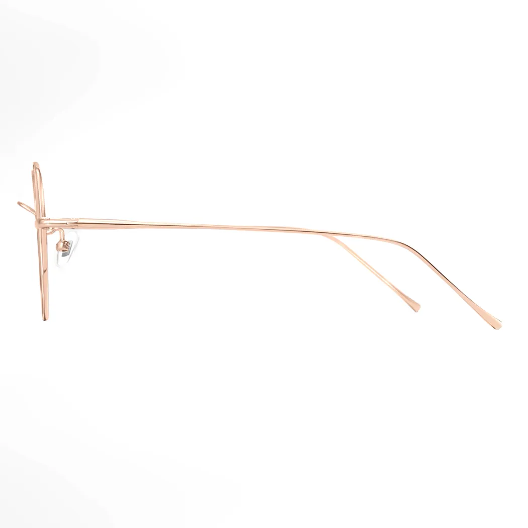 Round Rose Gold Eyeglasses