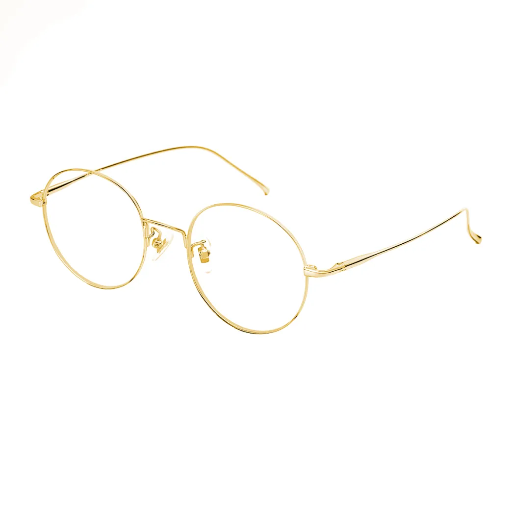 Round Gold Eyeglasses