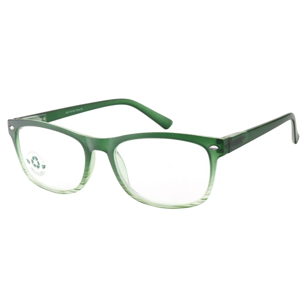 Square Green Reading Glasses