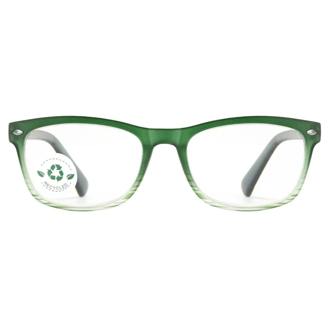 Square Green Reading Glasses