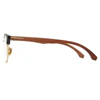 Browline Black Gold Eyeglasses