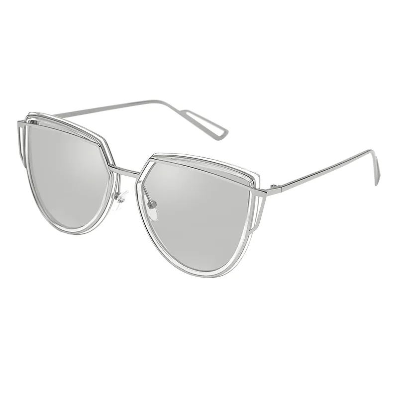 Cat-eye Silver Sunglasses