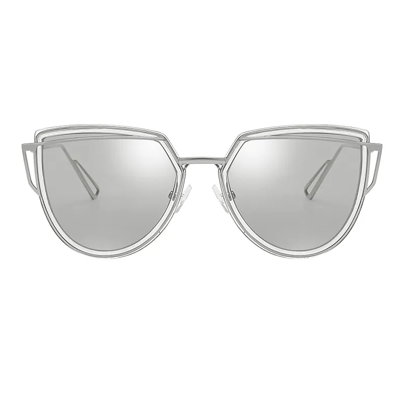Cat-eye Silver Sunglasses