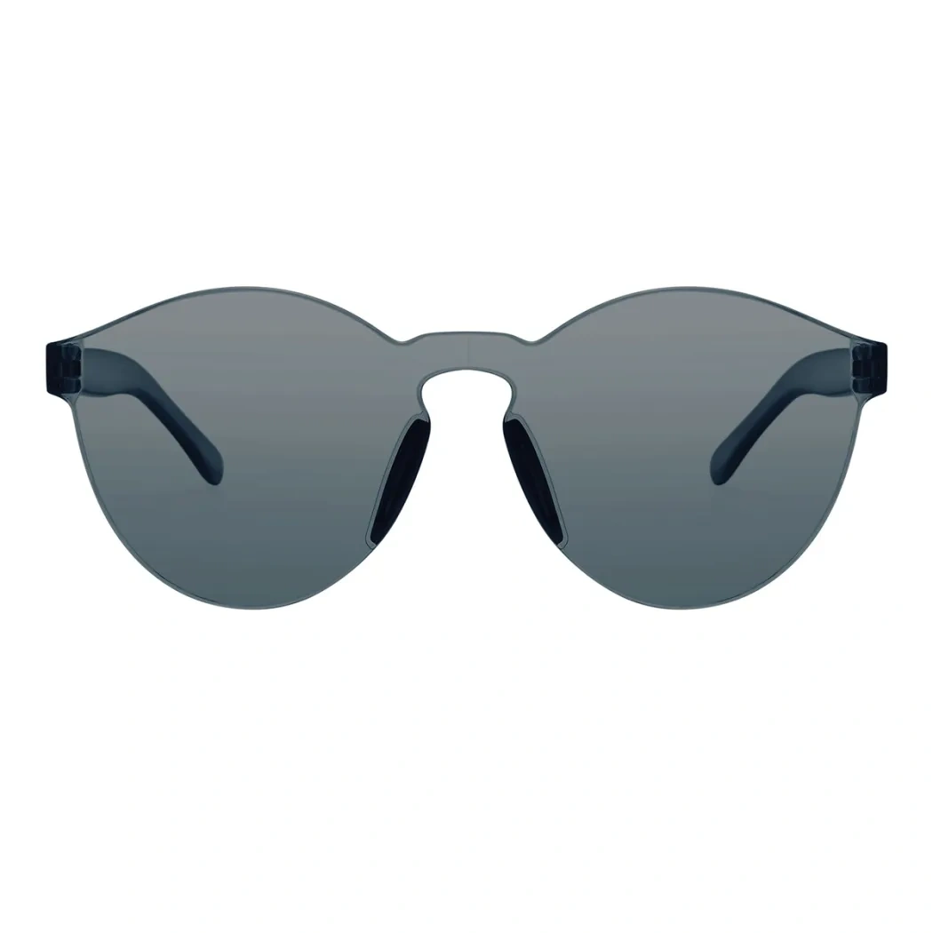 Round Transparent Gray Sunglasses